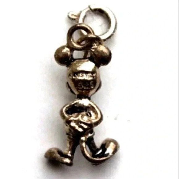 Rare Mickey Mouse 925 Sterling Silver Charm Pendant Walt Disney World - Picture 2 of 2